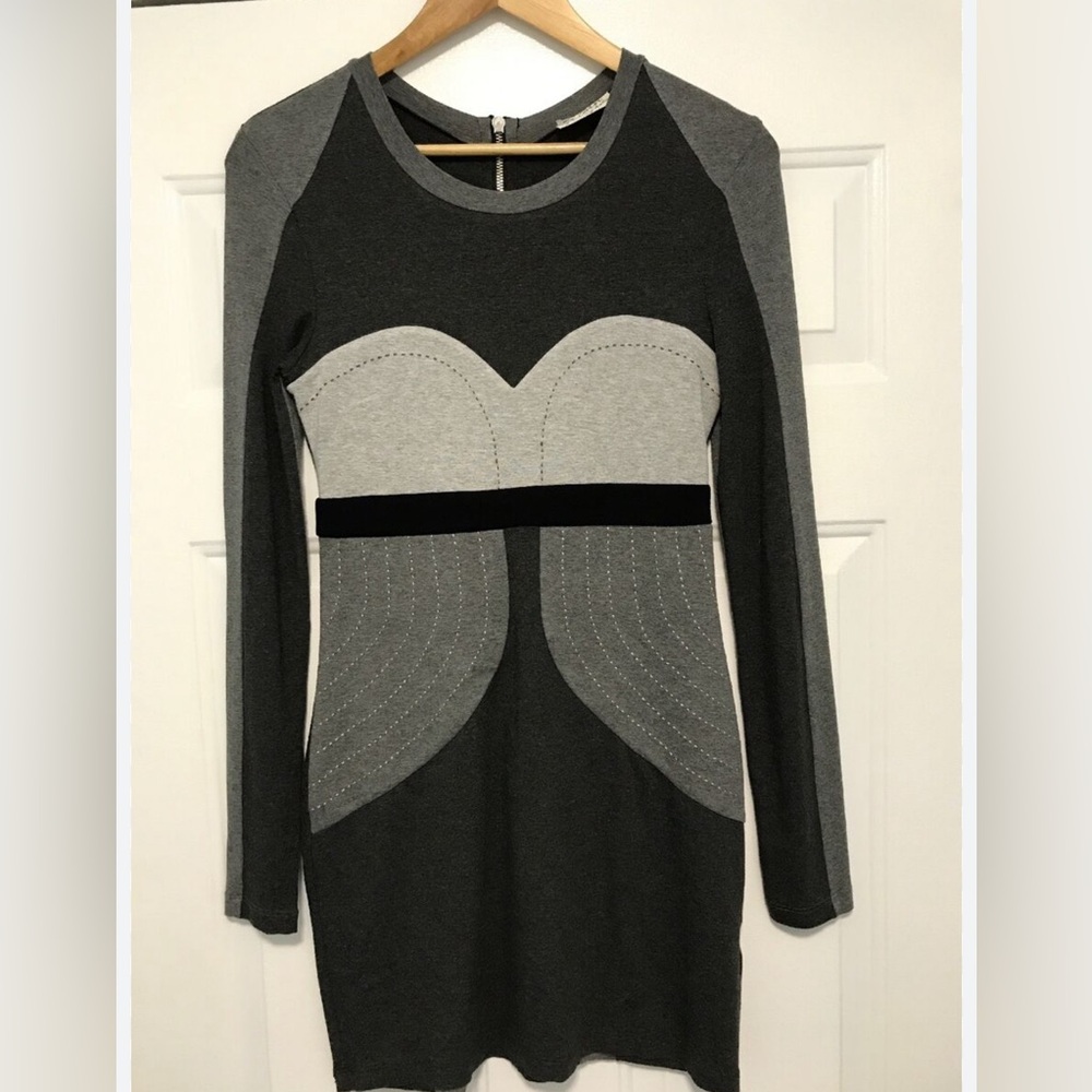 Long sleeve dress with corset design